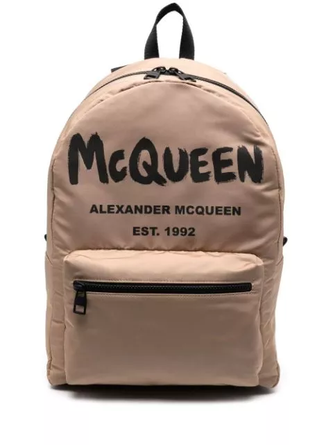 Alexander McQueen logo-print detail backpack Men 0115