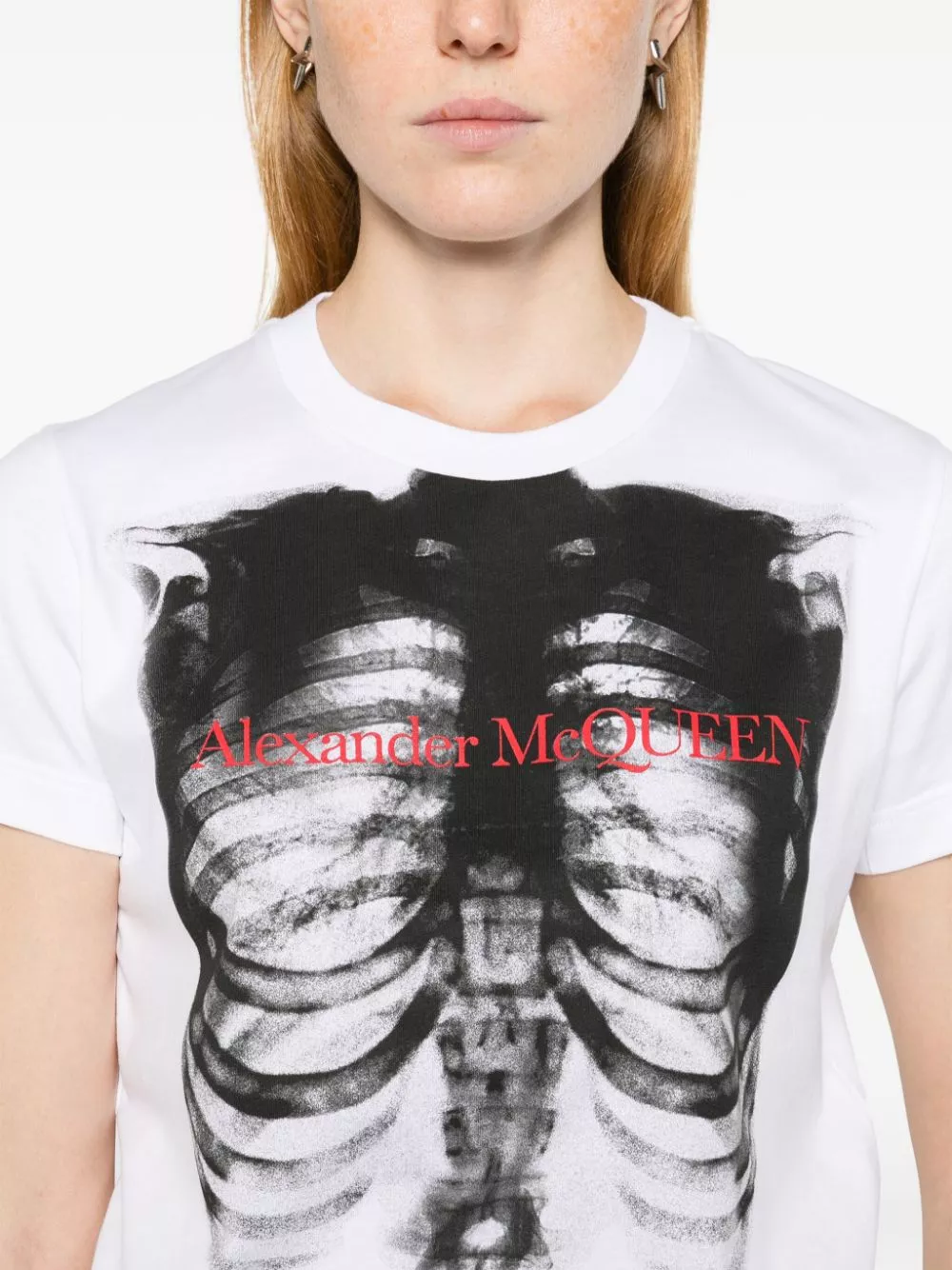 Cheap Alexander McQueen graphic-print T-shirt Women 0117