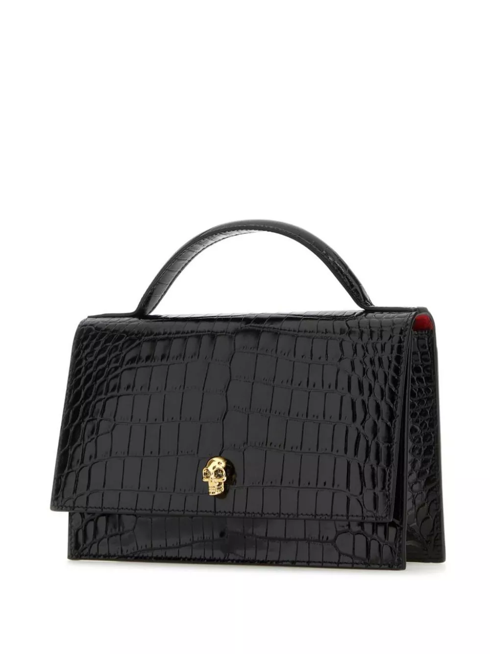 Cheap Alexander McQueen Skull crocodile-embossed shoulder bag Women 0130