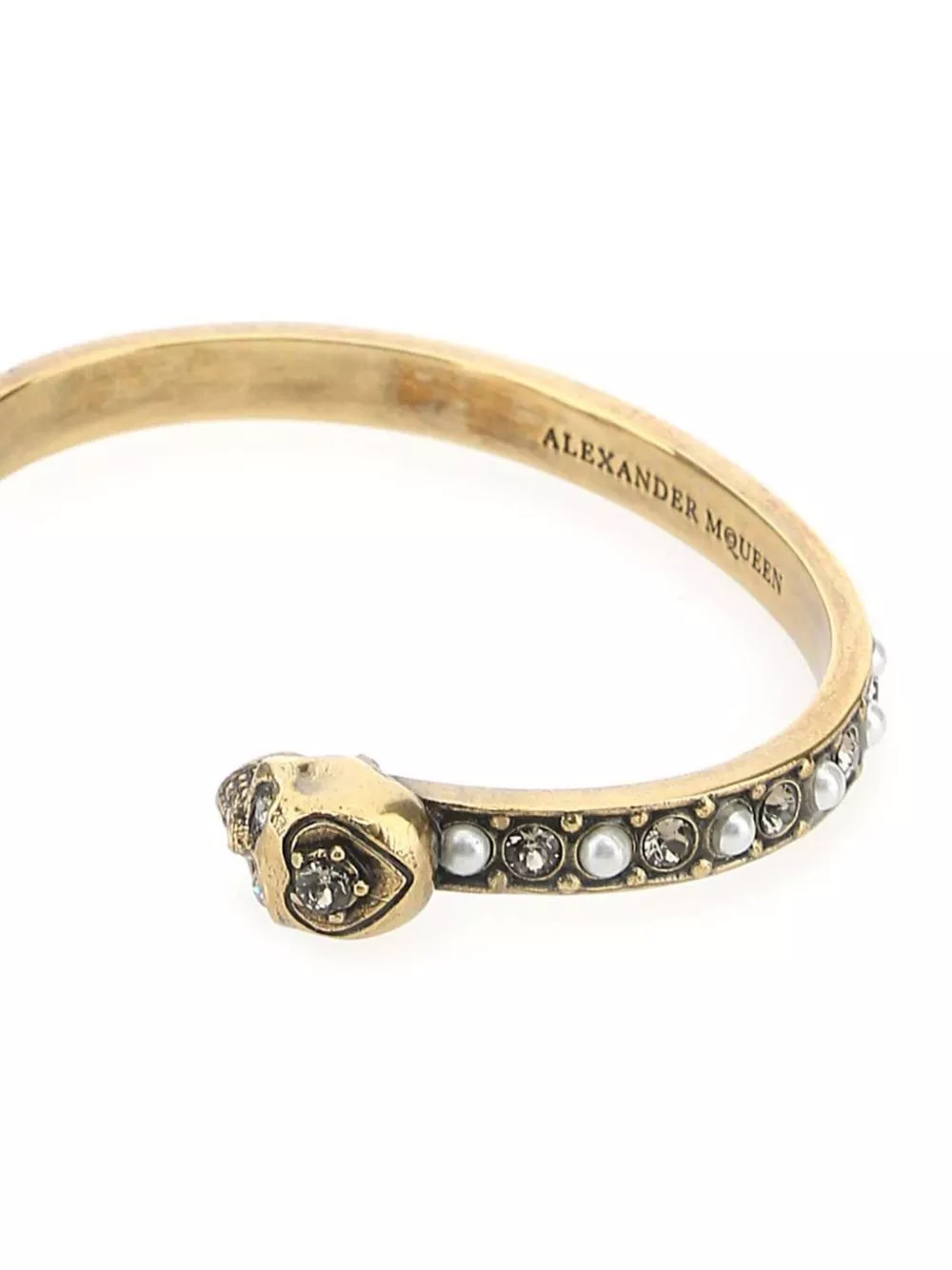 Affordable Alexander McQueen skull cuff bracelet Women 0122