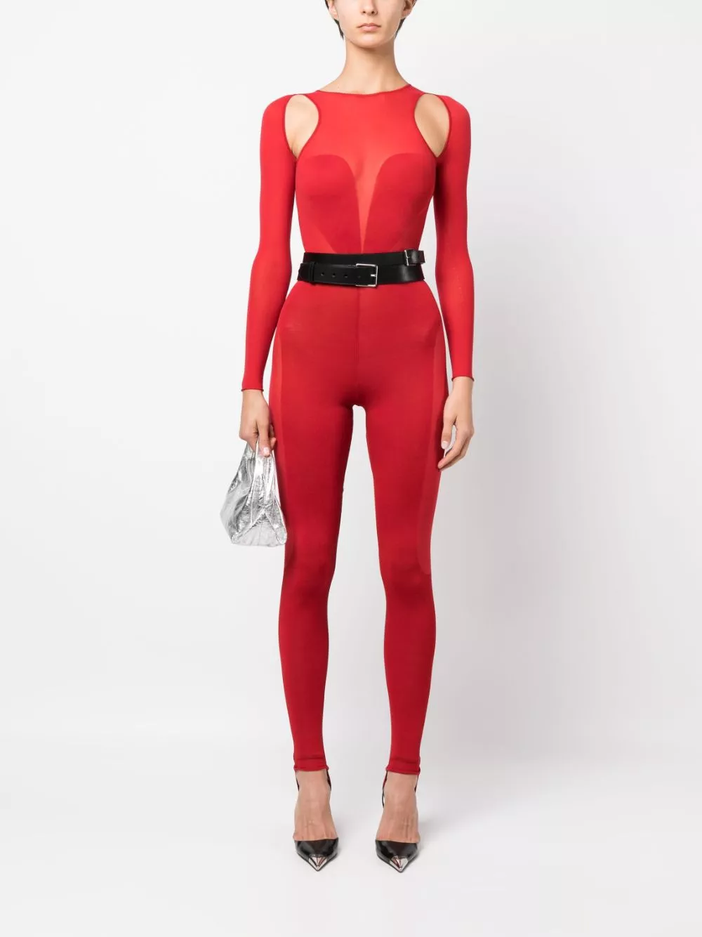 Cheap Alexander McQueen cut-out long-sleeve jumpsuit Women 0118