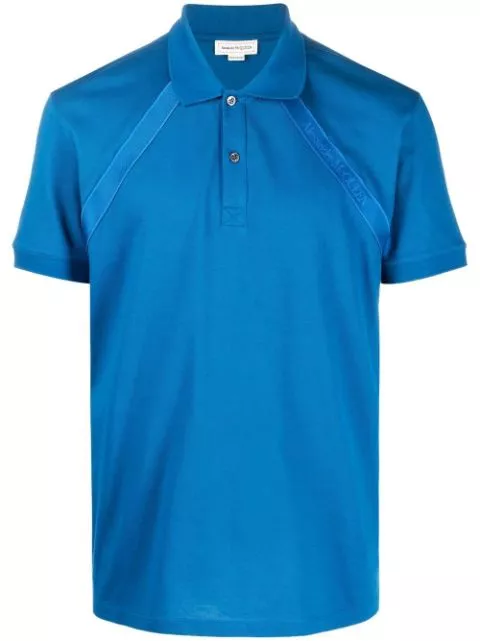 Cheap Alexander McQueen logo-tape jersey polo shirt Men 0128