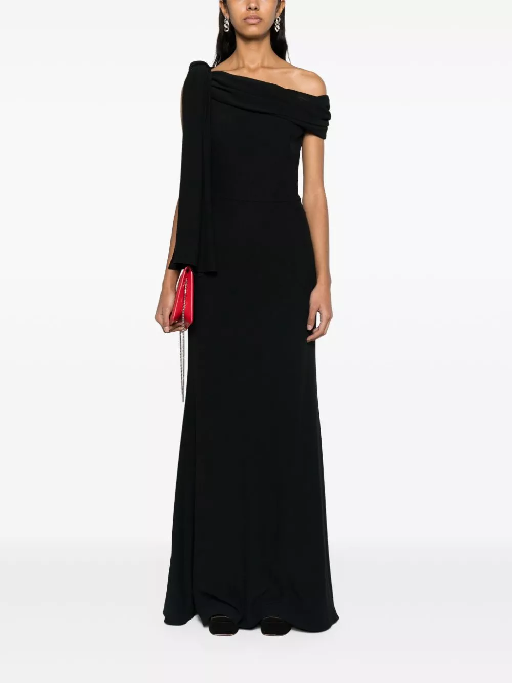 Affordable Alexander McQueen draped off-shoulder gown Women 0117