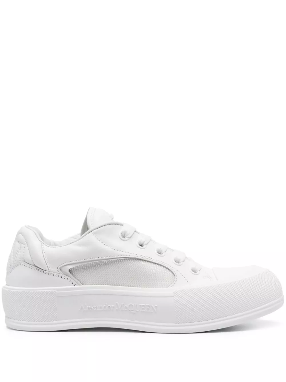 Affordable Alexander McQueen embossed-logo leather sneakers Women 0125