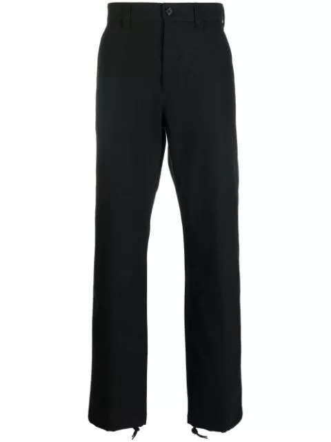 Alexander McQueen drawstring-hem cotton trousers Men 0114