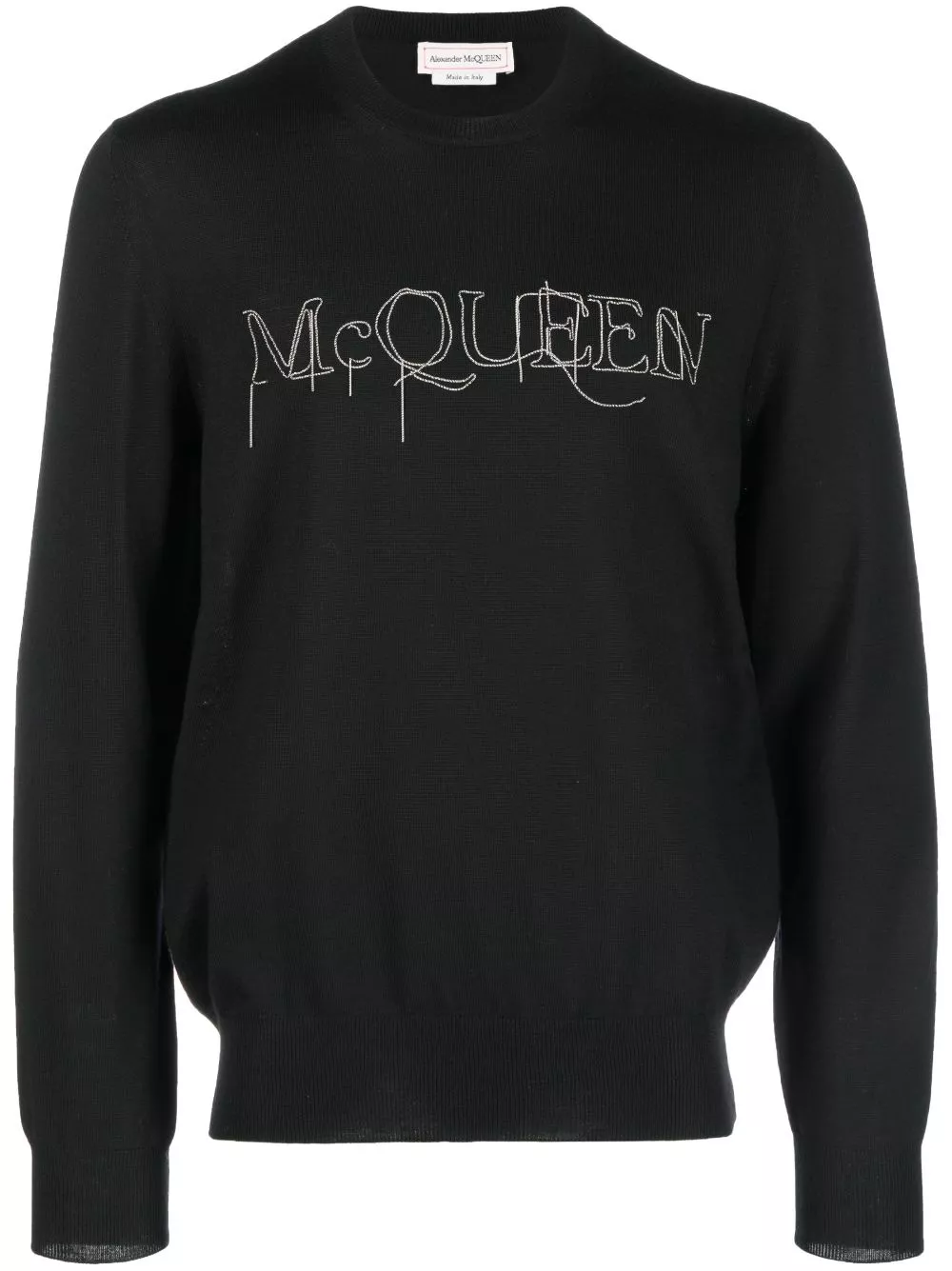 Affordable Alexander McQueen embroidered-logo cotton jumper Men 0128