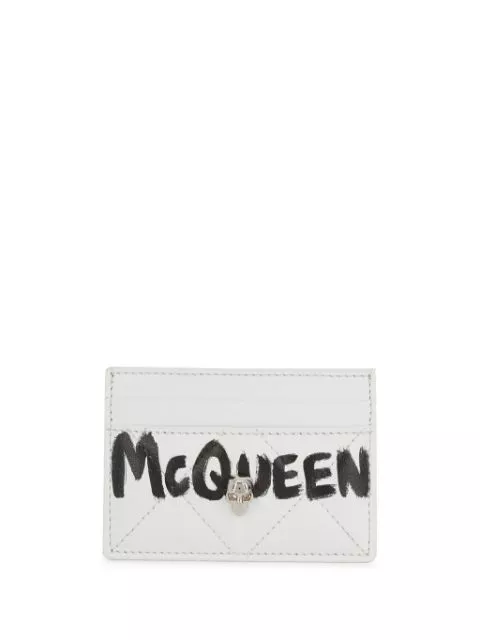 Cheap Alexander McQueen quilted logo cardholder Women 0131