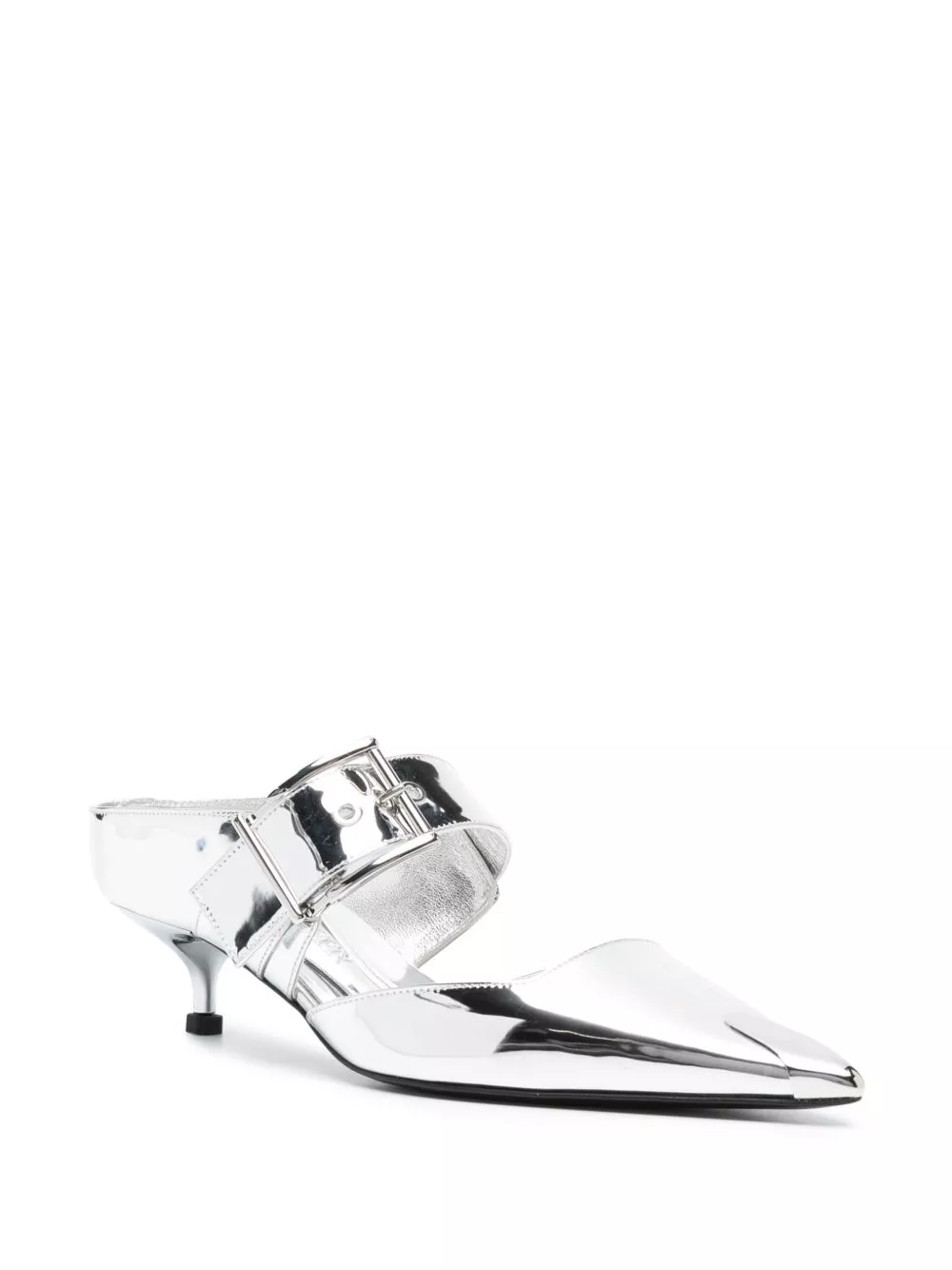 Affordable Alexander McQueen Punk 40mm mirrored mules Women 0116