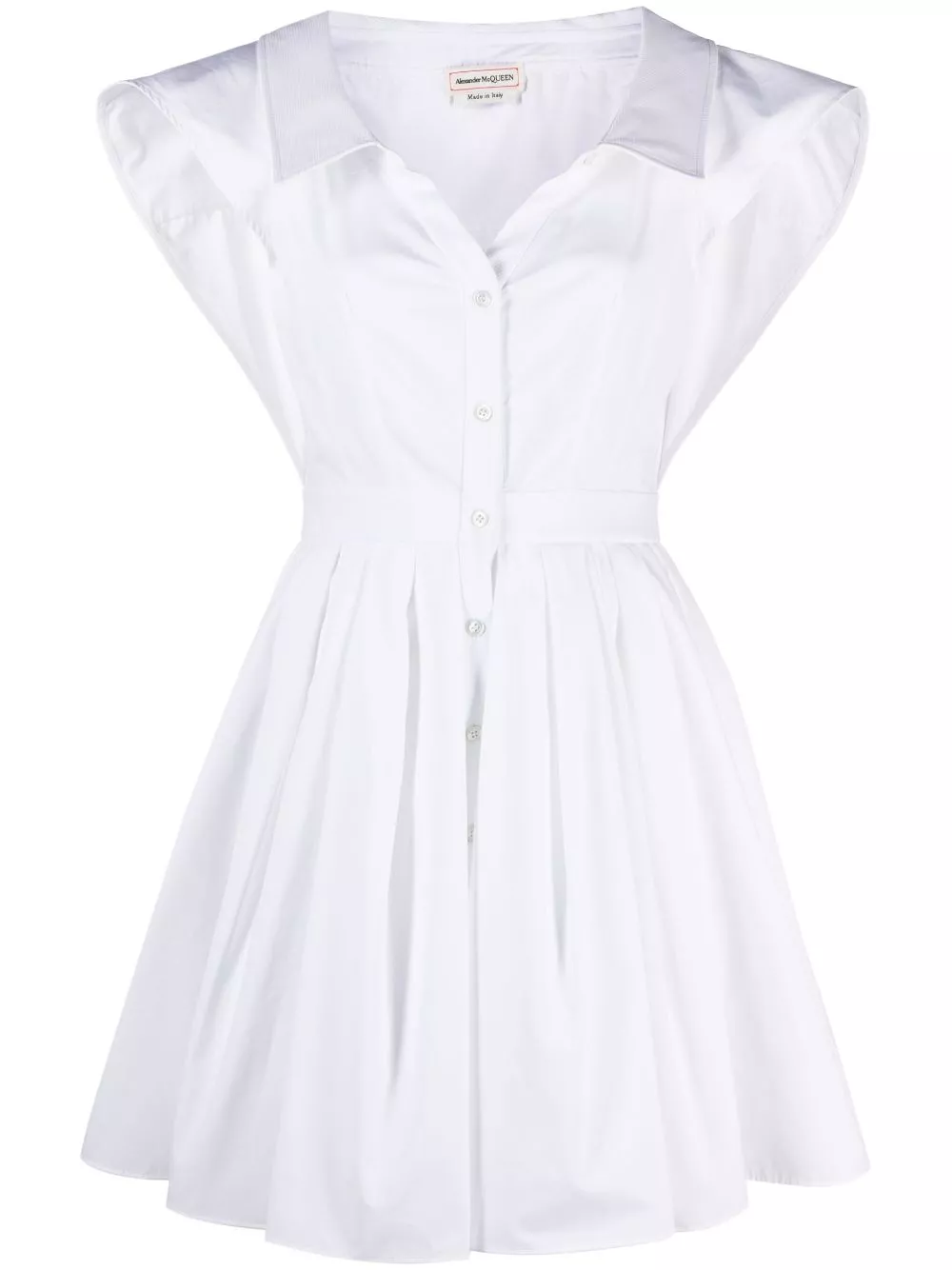 Affordable Alexander McQueen short-sleeve cotton shirtdress Women 0117