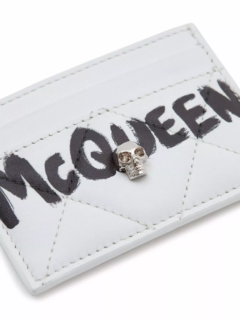 Cheap Alexander McQueen quilted logo cardholder Women 0131