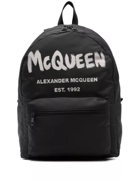 Alexander McQueen Graffiti Metropolitan printed backpack Men 0115