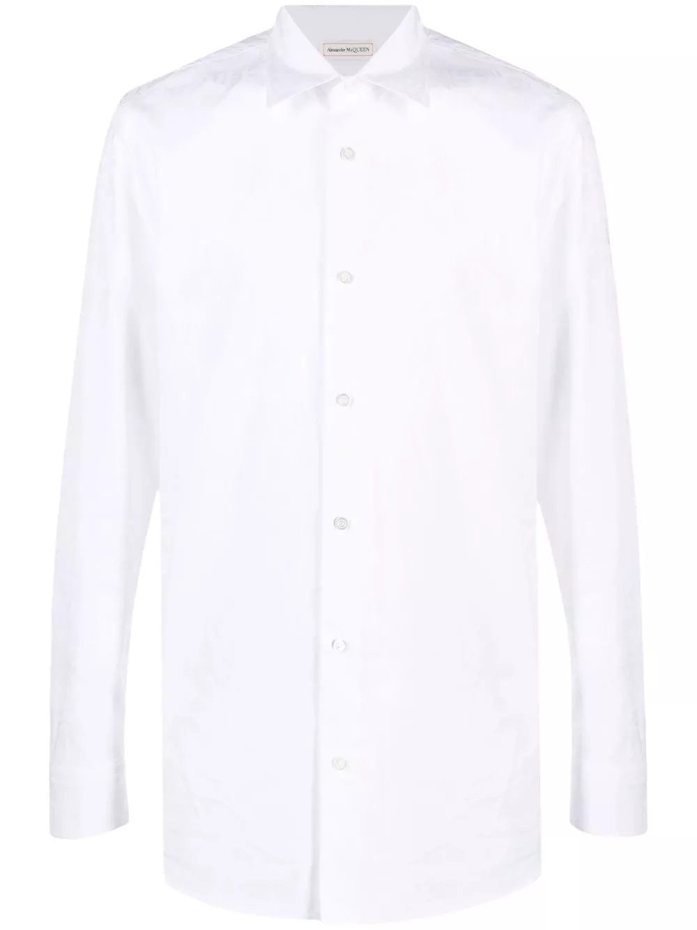 Affordable Alexander McQueen logo-print cotton shirt Men 0129