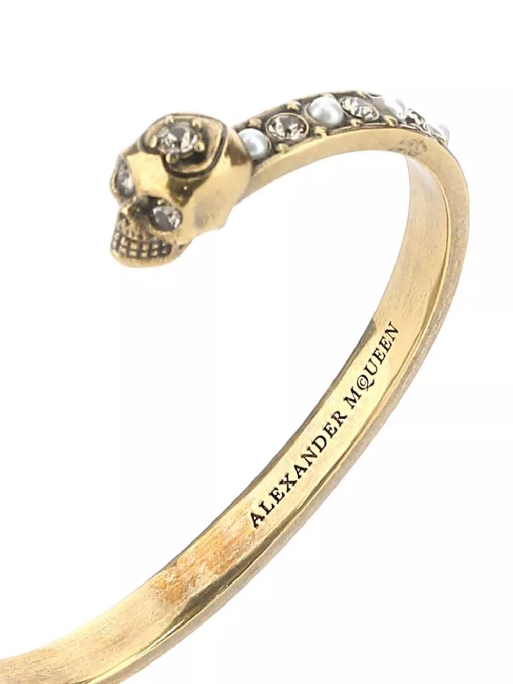 Affordable Alexander McQueen skull cuff bracelet Women 0122