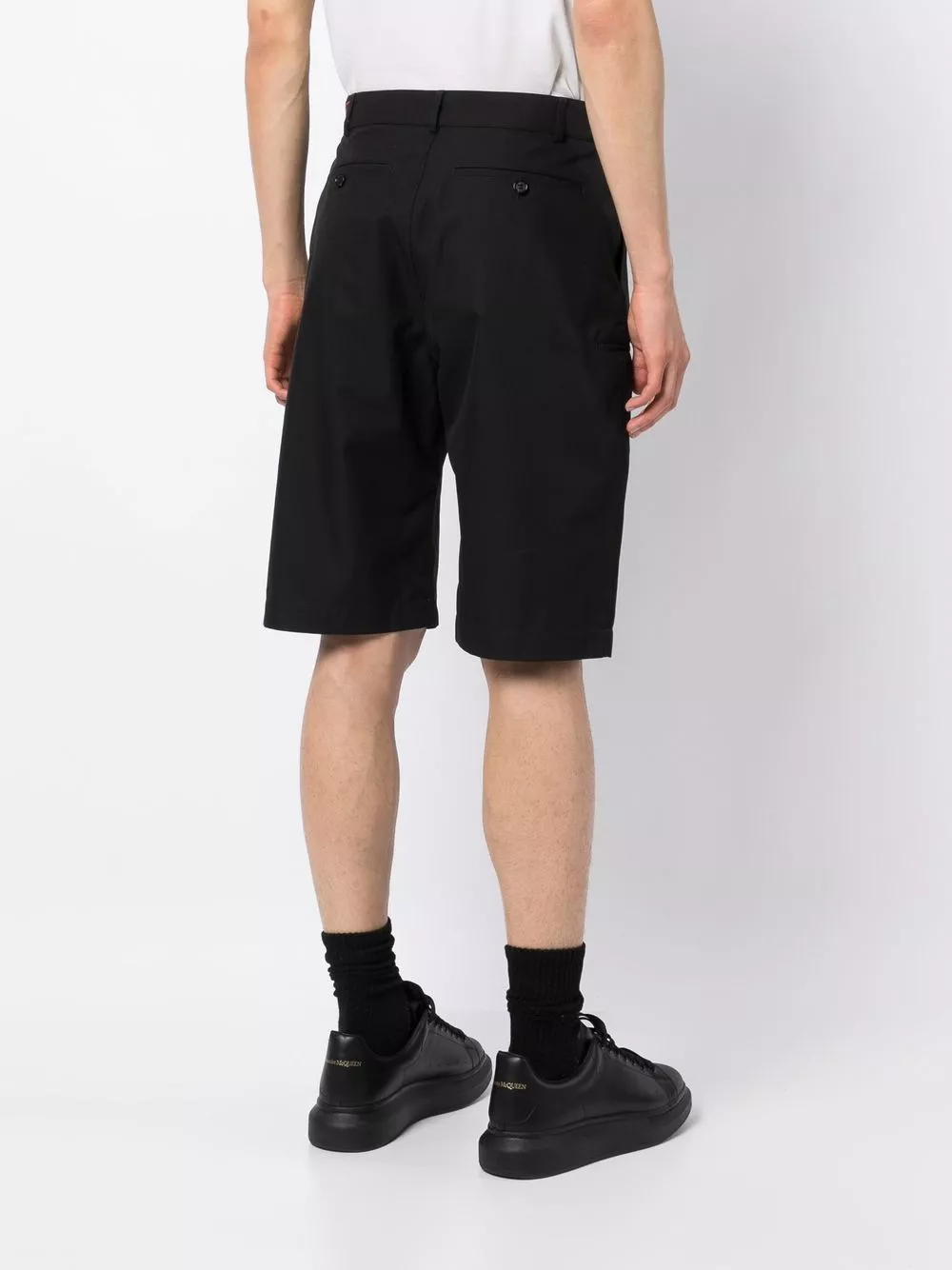 Affordable Alexander McQueen logo-applique cotton shorts Men 0120