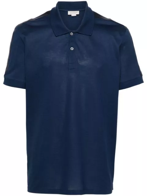 Alexander McQueen logo-tape polo shirt Men 0113