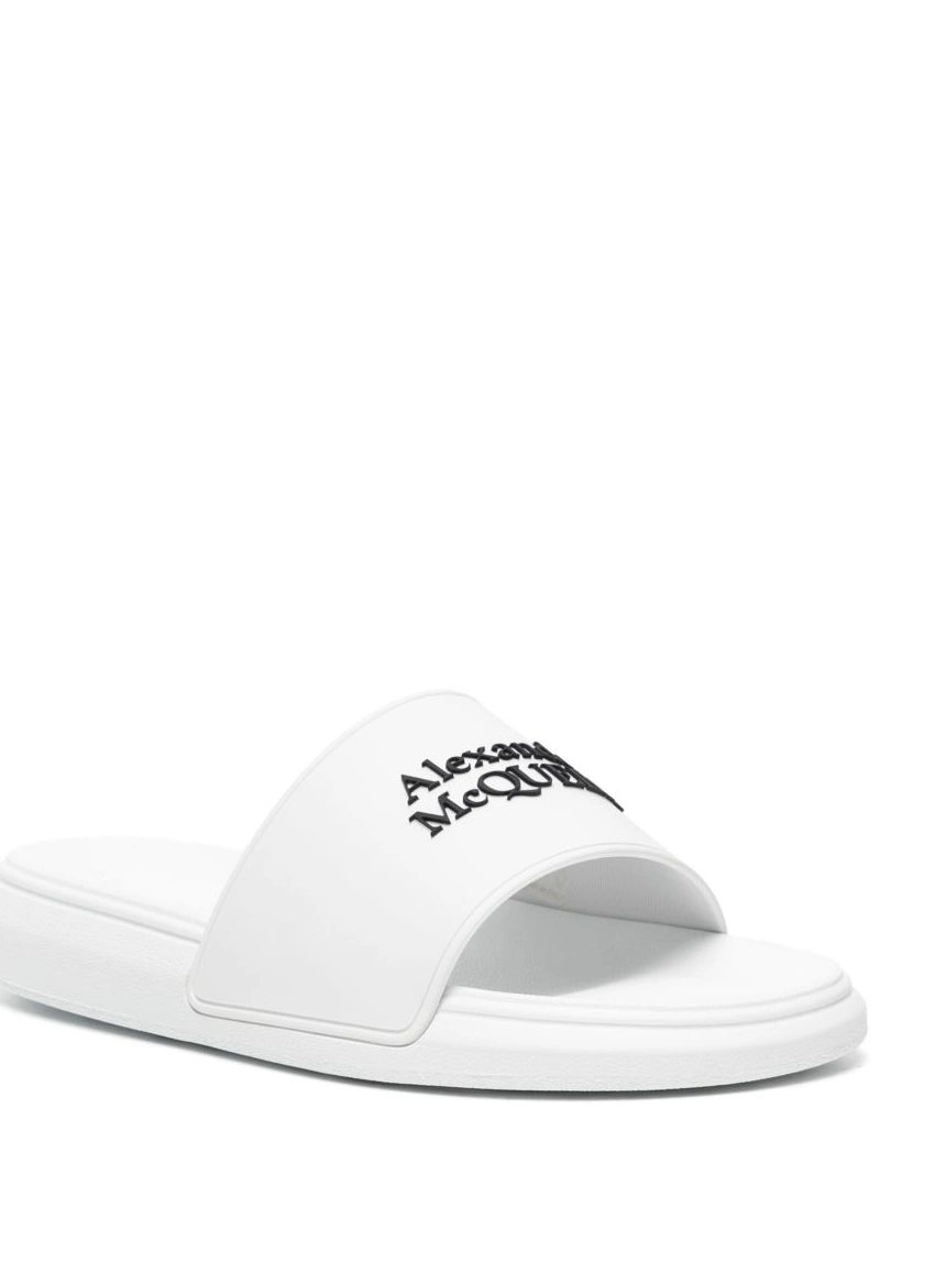 Cheap Alexander logo-embossed slides Men McQueen 0214