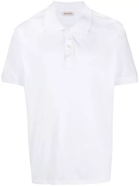 Cheap Alexander McQueen logo-embroidered jersey polo shirt Men 0204