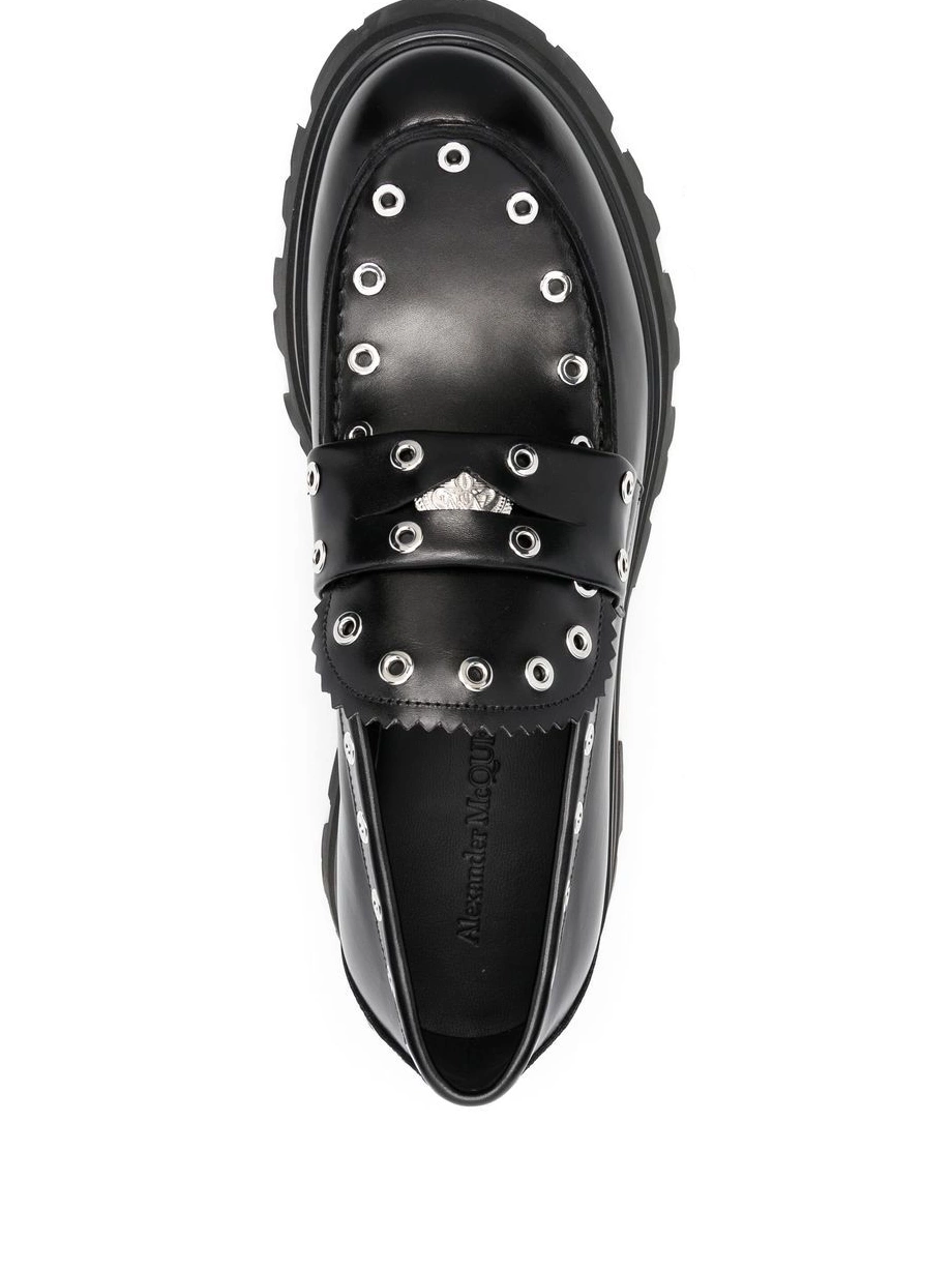 Affordable McQueen chunky eyelet-embellished loafers Men Alexander 0221