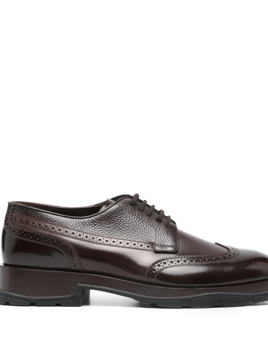 Affordable leather brogues Men McQueen lace-up Alexander 0222