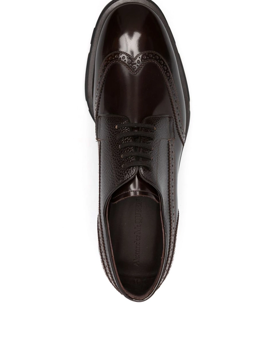 Affordable leather brogues Men McQueen lace-up Alexander 0222