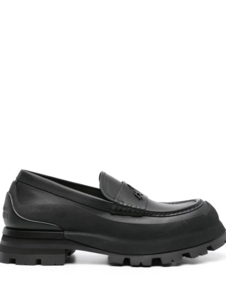 Affordable Seal-logo Men Alexander McQueen loafers leather 0211