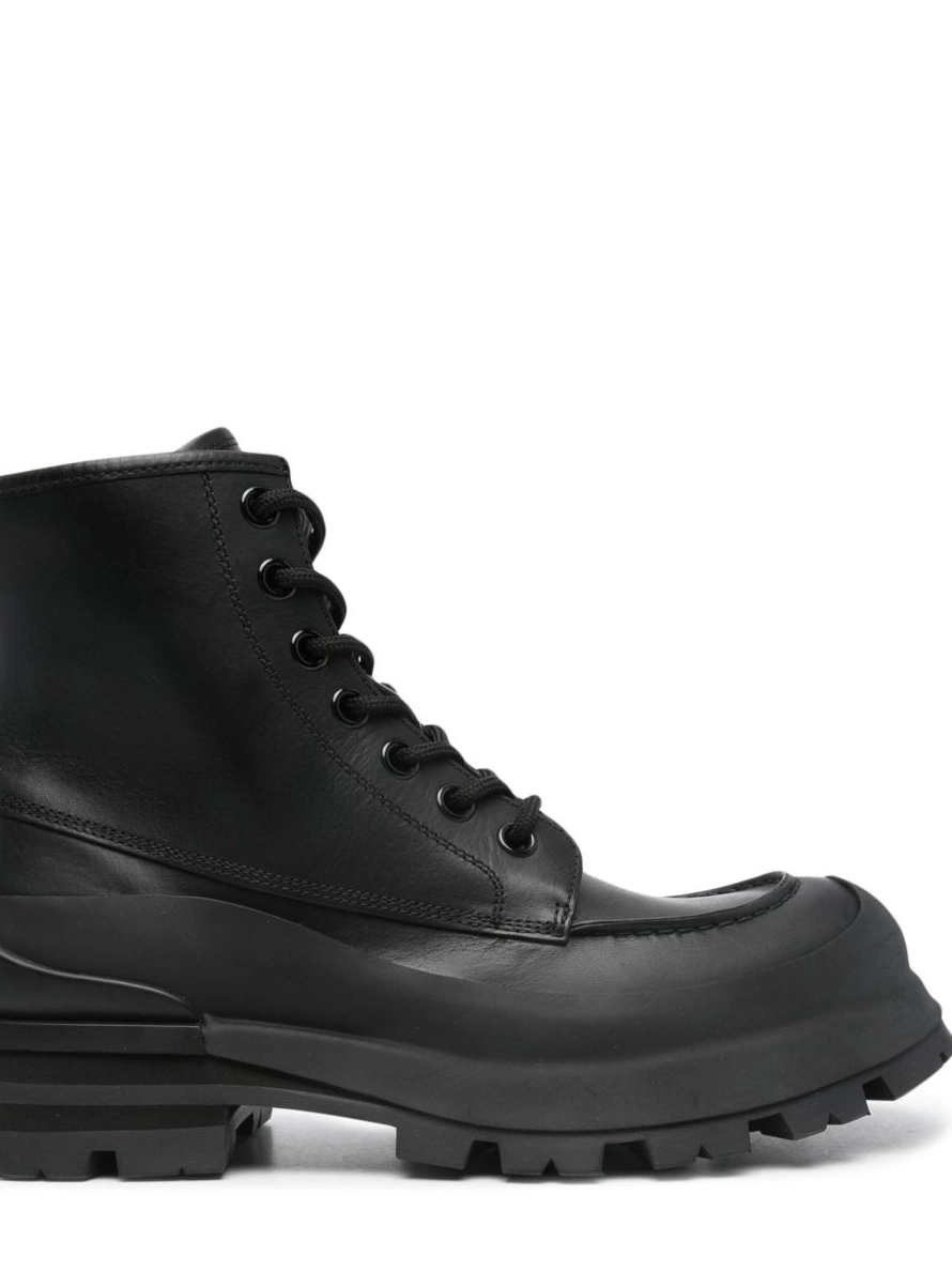 Affordable Alexander boots leather lace-up Men McQueen 0212