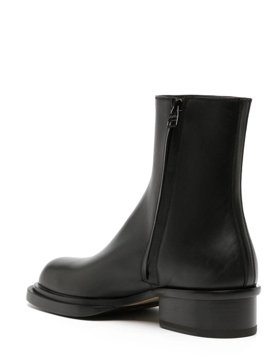 Affordable McQueen Stack Alexander Men Cuban boots leather 0212