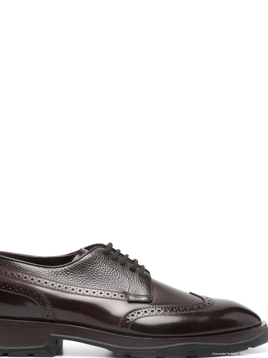 Affordable brogues leather McQueen lace-up Alexander Men 0212