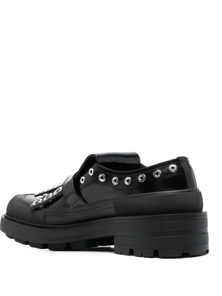 Affordable McQueen Men Alexander shoes buckle-fastening monk tassel 0211