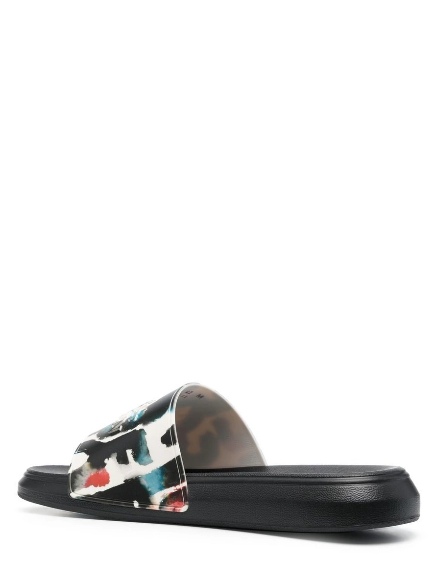 Affordable pool logo graphic print Alexander McQueen Men slides 0210