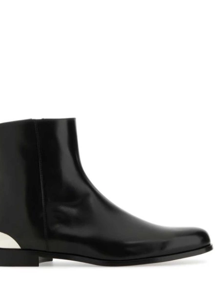 Cheap metal-heel Alexander boots leather McQueen Men 0220