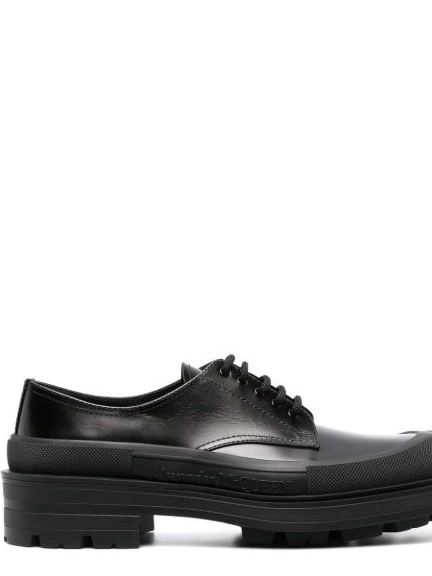 Affordable Men Alexander leather McQueen shoes Derby lug-sole 0222