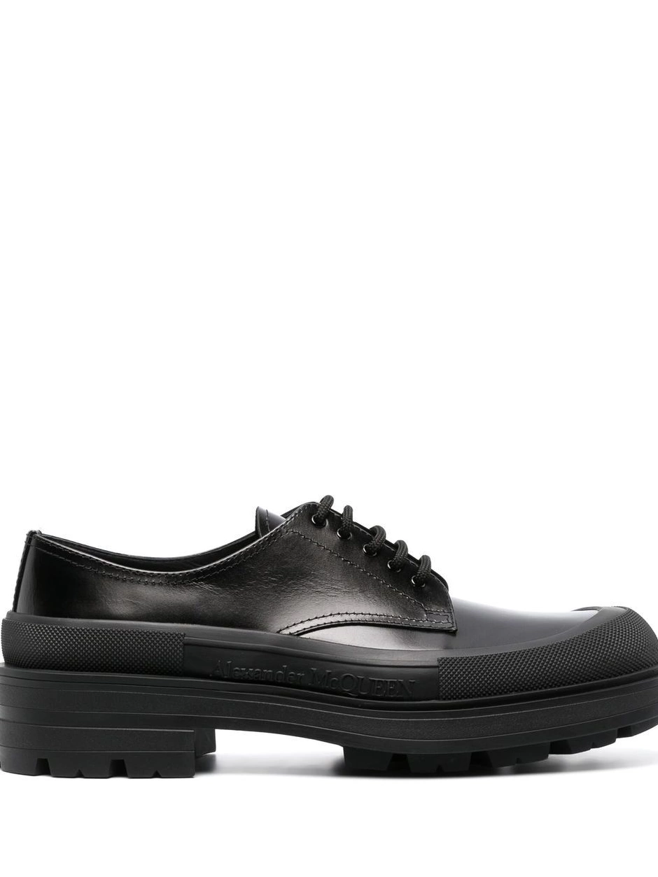 Affordable Men Alexander leather McQueen shoes Derby lug-sole 0222