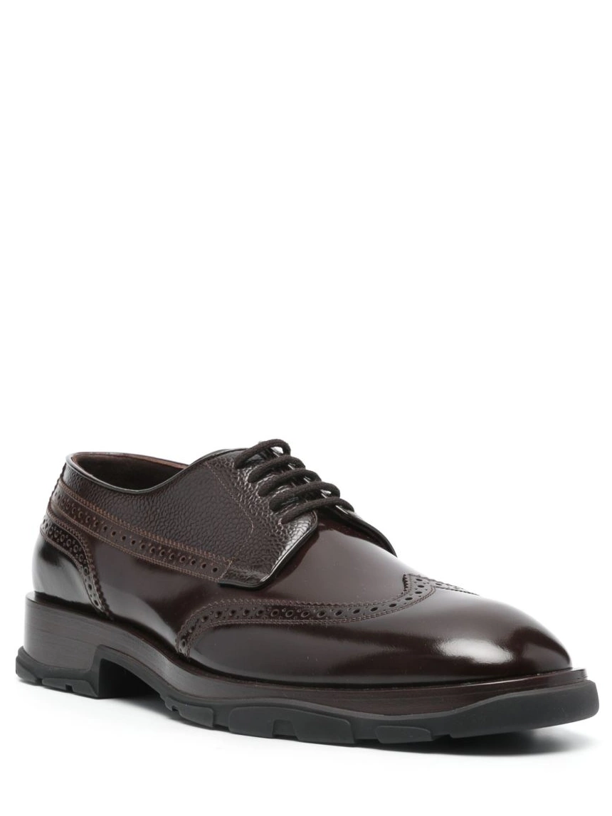 Affordable leather brogues Men McQueen lace-up Alexander 0222