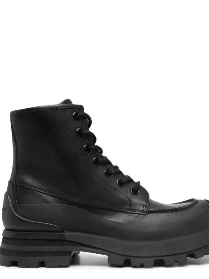 Affordable Alexander boots leather lace-up Men McQueen 0212