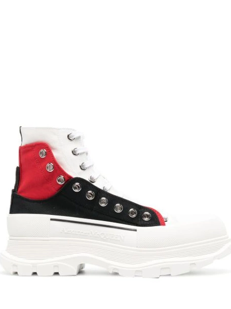 Affordable McQueen Men eyelet-detail high-top Alexander sneakers 0222