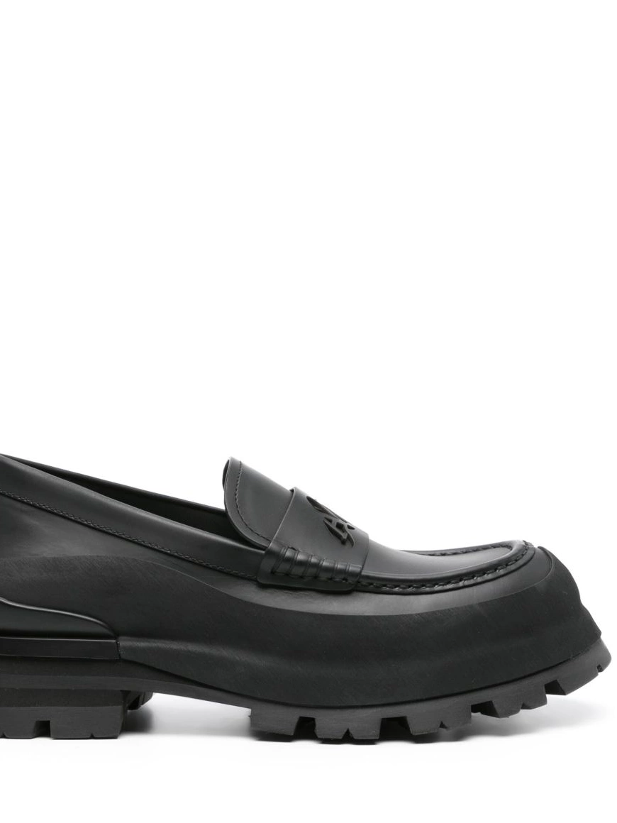 Affordable Seal-logo Men Alexander McQueen loafers leather 0211