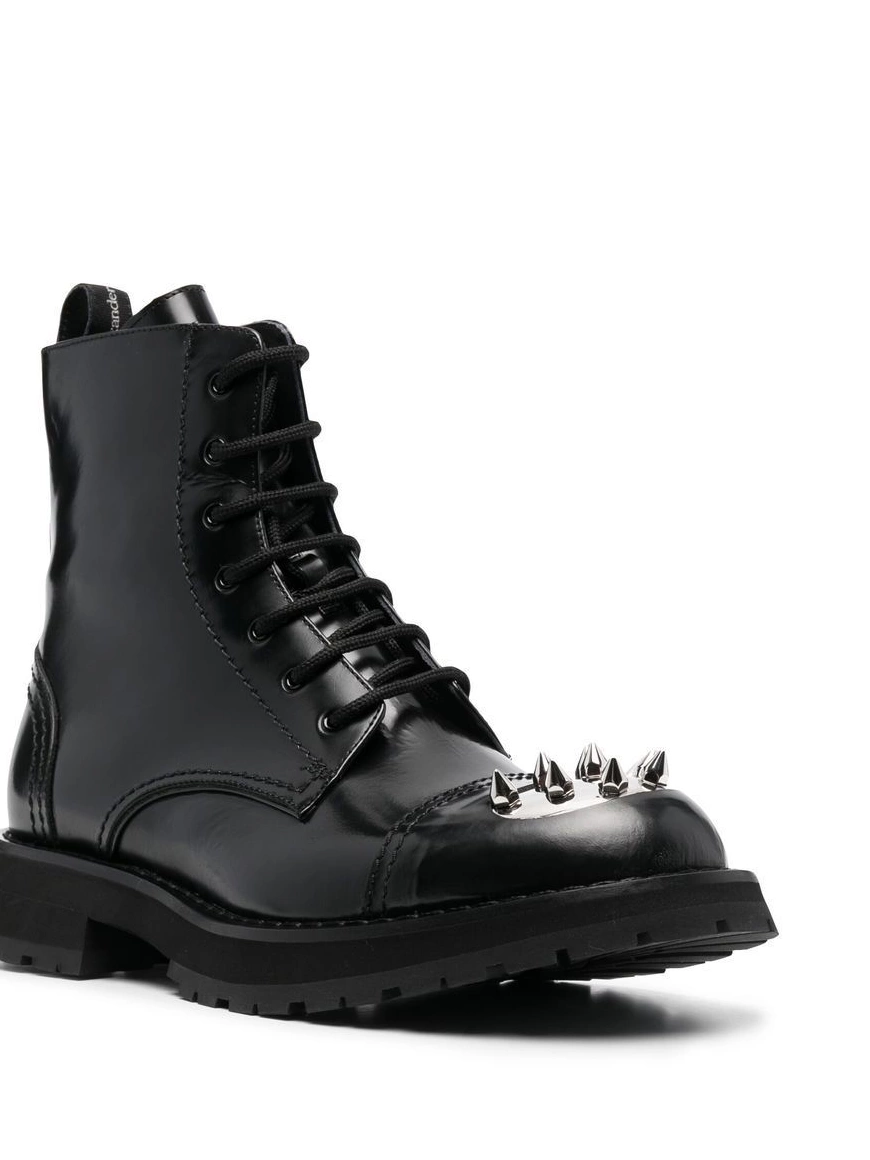 Affordable McQueen combat boots studded Men Alexander 0214