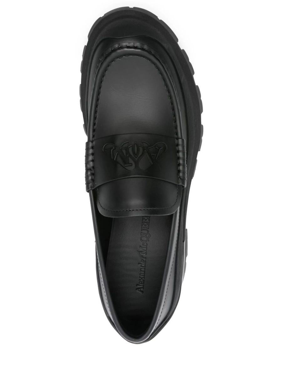 Affordable Seal-logo Men Alexander McQueen loafers leather 0211