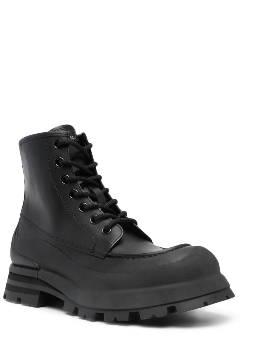 Affordable Alexander boots leather lace-up Men McQueen 0212