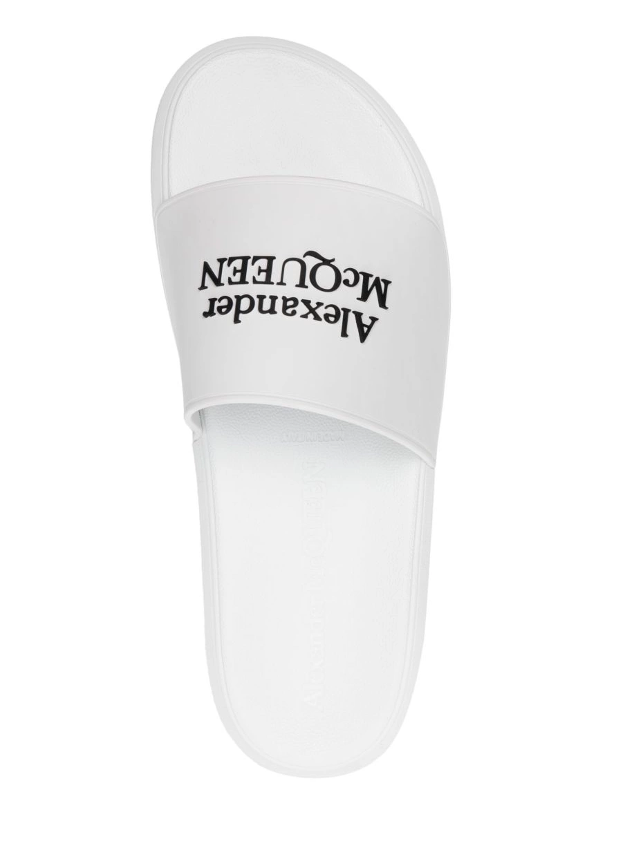 Cheap Alexander logo-embossed slides Men McQueen 0214