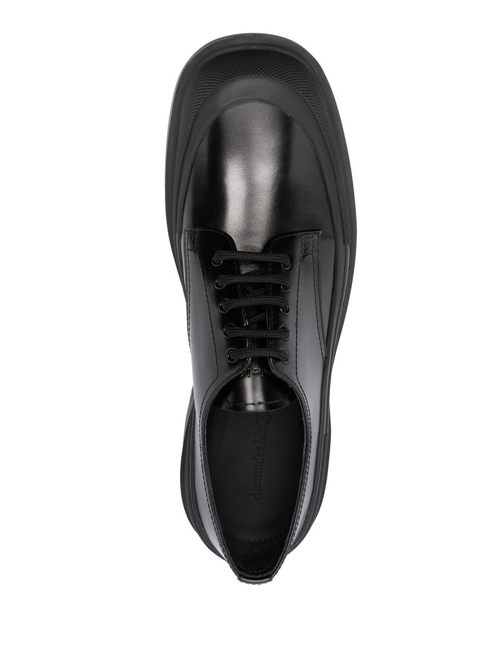 Affordable Men Alexander leather McQueen shoes Derby lug-sole 0222