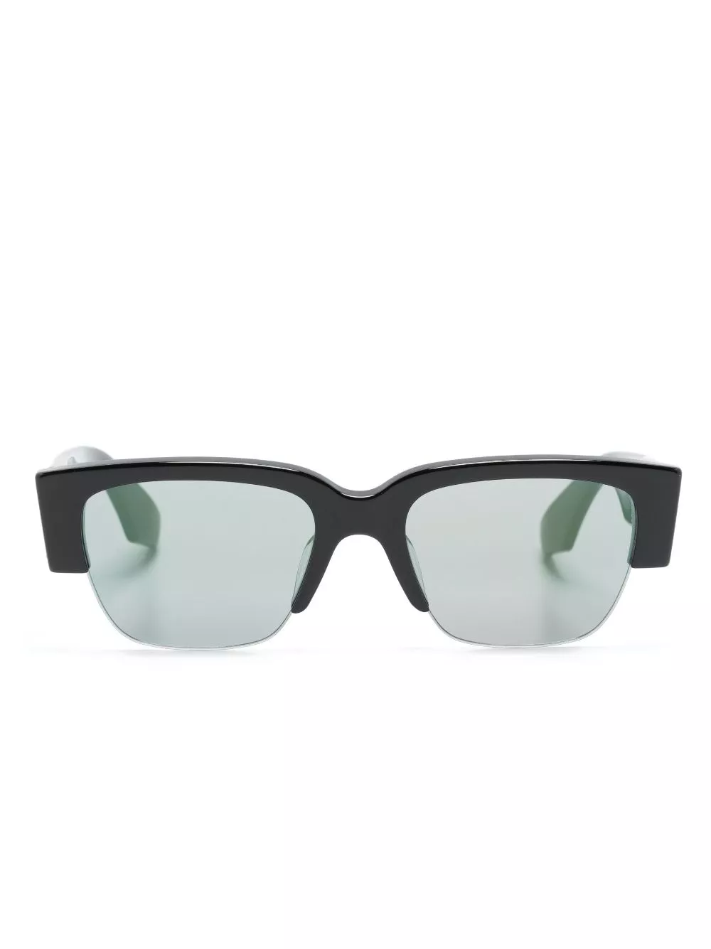 Affordable Alexander McQueen Eyewear logo-print half-rim sunglasses Men 0201