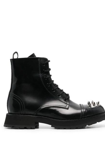 Affordable McQueen combat boots studded Men Alexander 0214