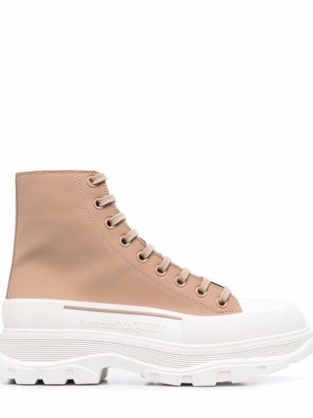 Cheap top Men sneakers debossed-logo Alexander McQueen high 0211