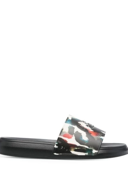 Affordable pool logo graphic print Alexander McQueen Men slides 0210