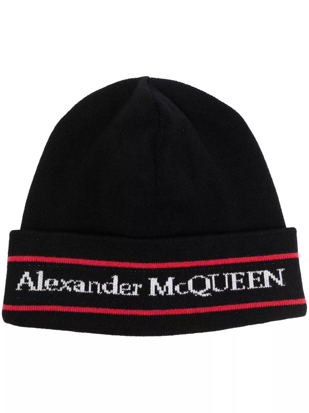 Affordable Alexander McQueen logo intarsia-knit cashmere beanie Men 0205