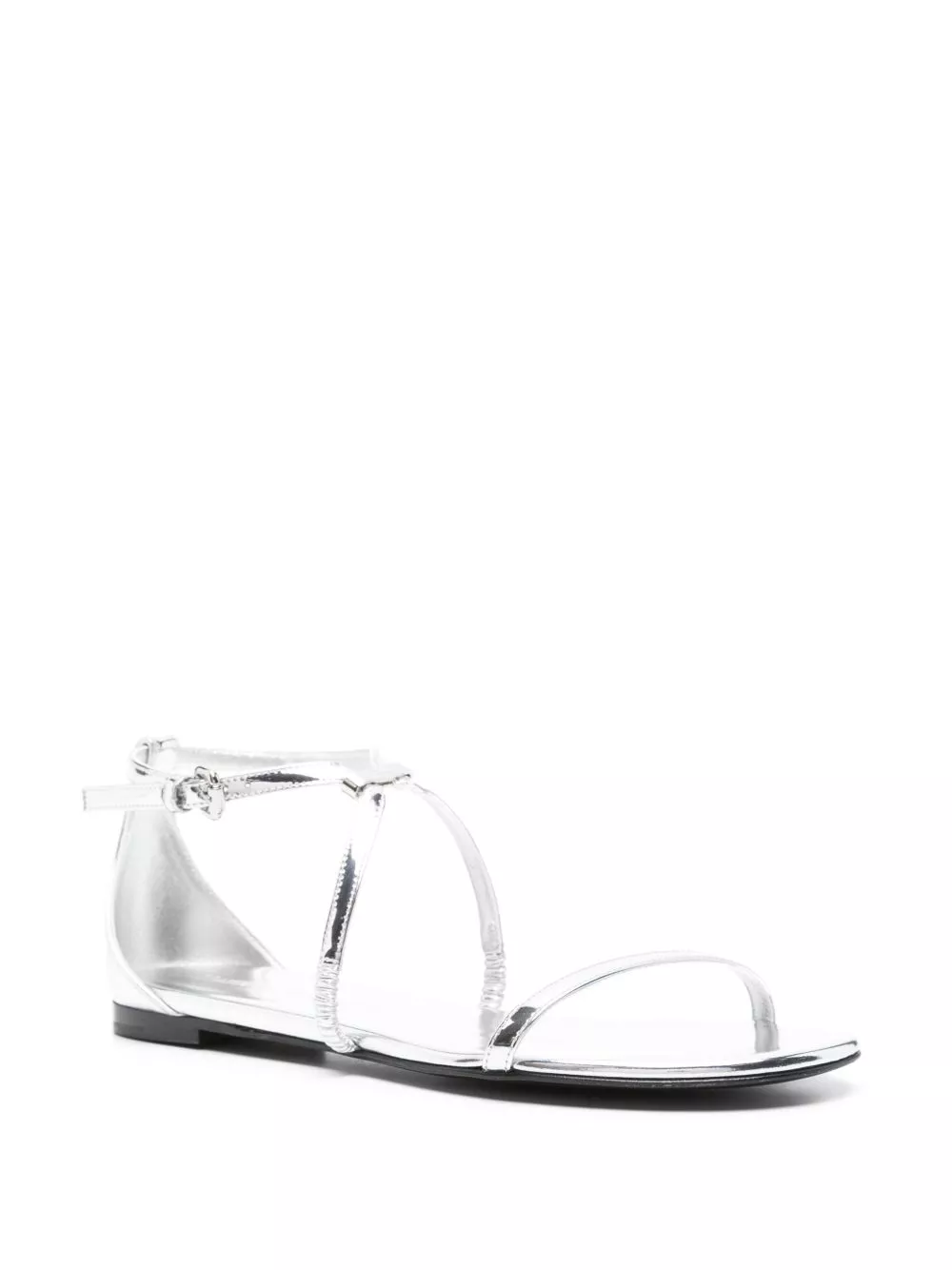 Cheap Alexander McQueen metallic leather sandals Women 0206