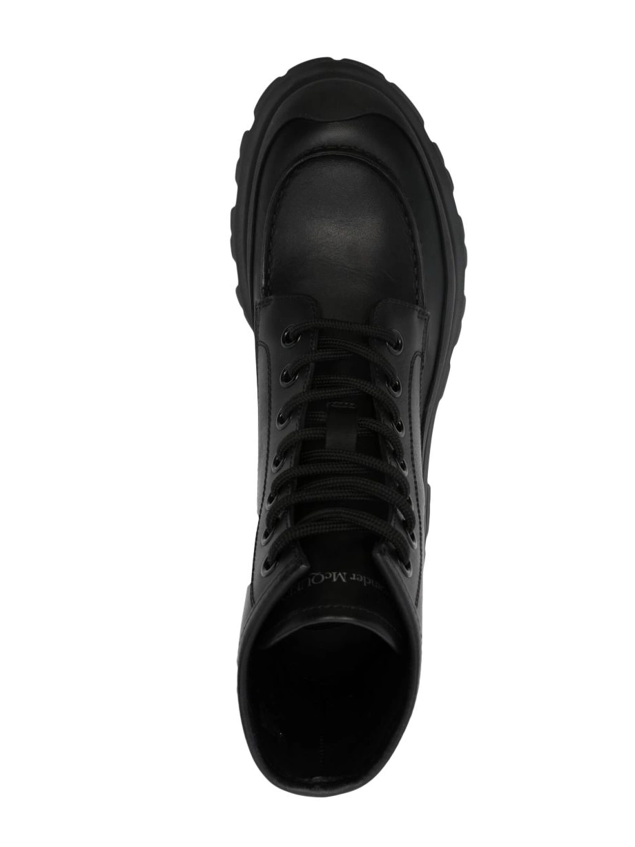 Affordable Alexander boots leather lace-up Men McQueen 0212