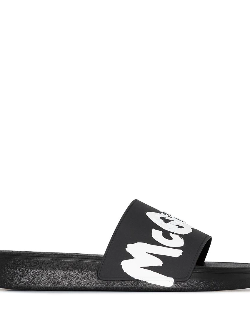 Affordable slides graffiti-logo Men slip-on McQueen Alexander 0313